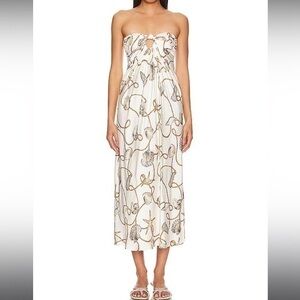 Bec + Bridge Bayside Strapless Dress Parisian Shell Print